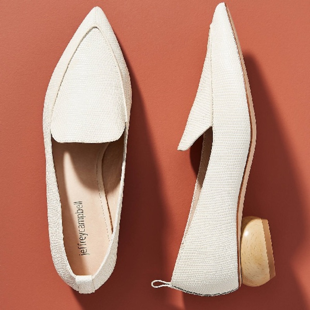 Jeffrey Campbell White Loafers